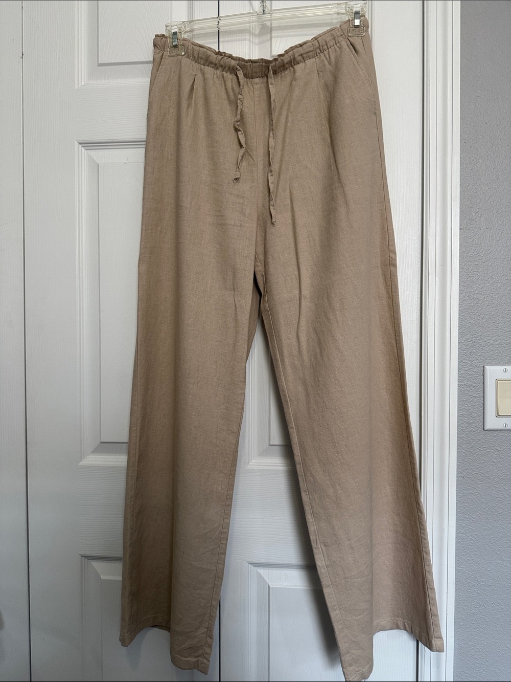 Relaxed Drawstring Pants - Taupe